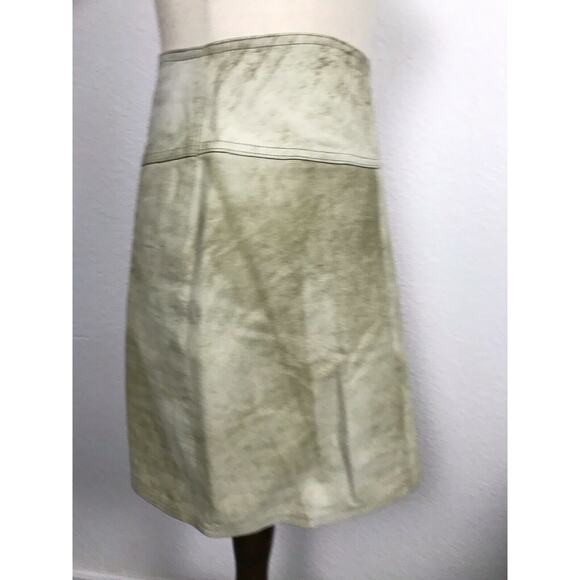 Winlit Vintage Distressed Leather Mini Pencil Straight Skirt - Picture 7 of 12